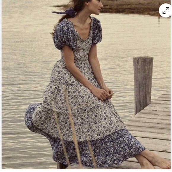 Doen Simonetta Dress — Jessamine Calico Patchwork Floral - Picture 1 of 17